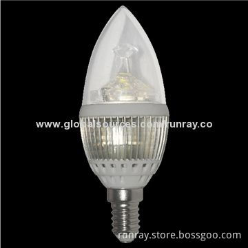 China Factory 4W LED Candles, 110lm/W, Aluminum Material, 85-265V AC, CE Mark, High Bright